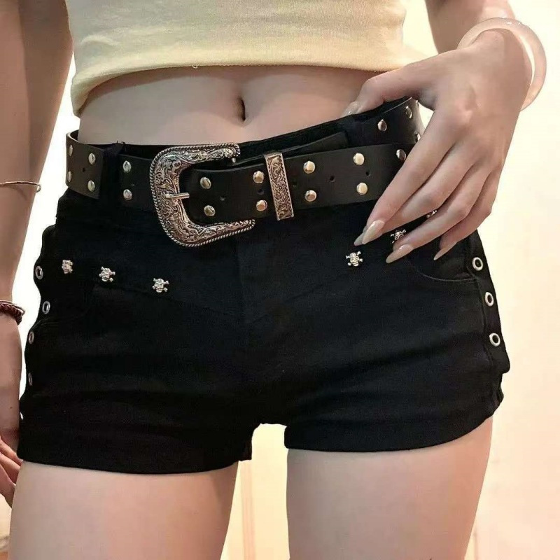 Women'S Fashion Trousers - Women Dark Style Y2K Tight Fitting