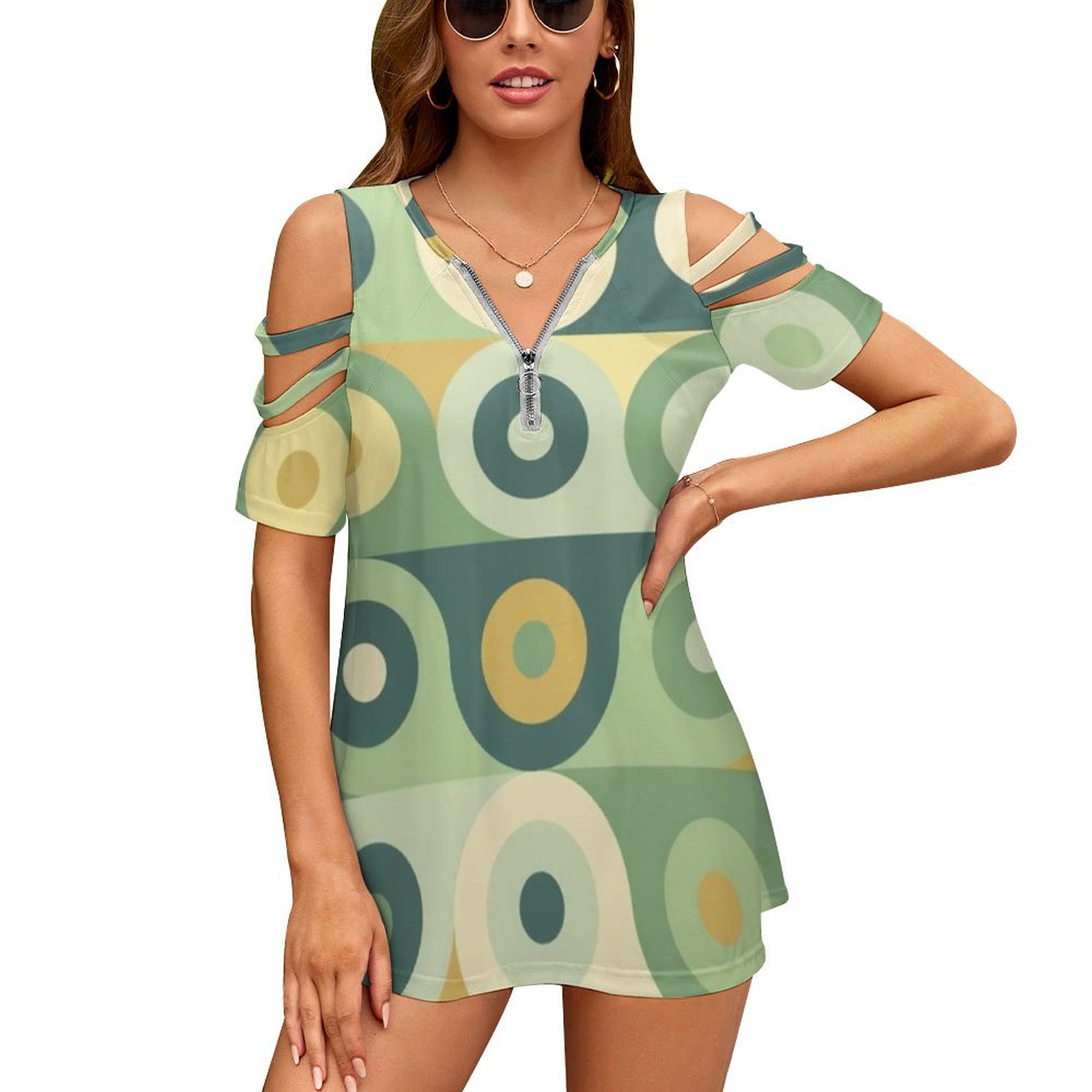 Groovy 70's Pattern Women Zipp - مراجعة Women'S Fashion In The 60S وسعره