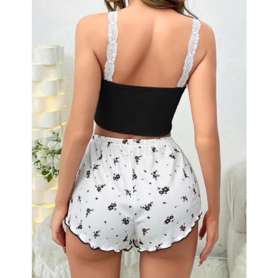 Girece Sexy Pajama Set for Wom - مراجعة Lace Trim Cami وسعره