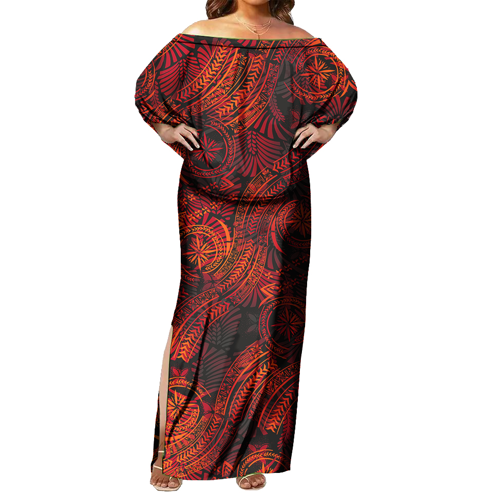 Tapa Tribal Design Sexy off Sh - مراجعة Women'S Fashion Middle Ages وسعره