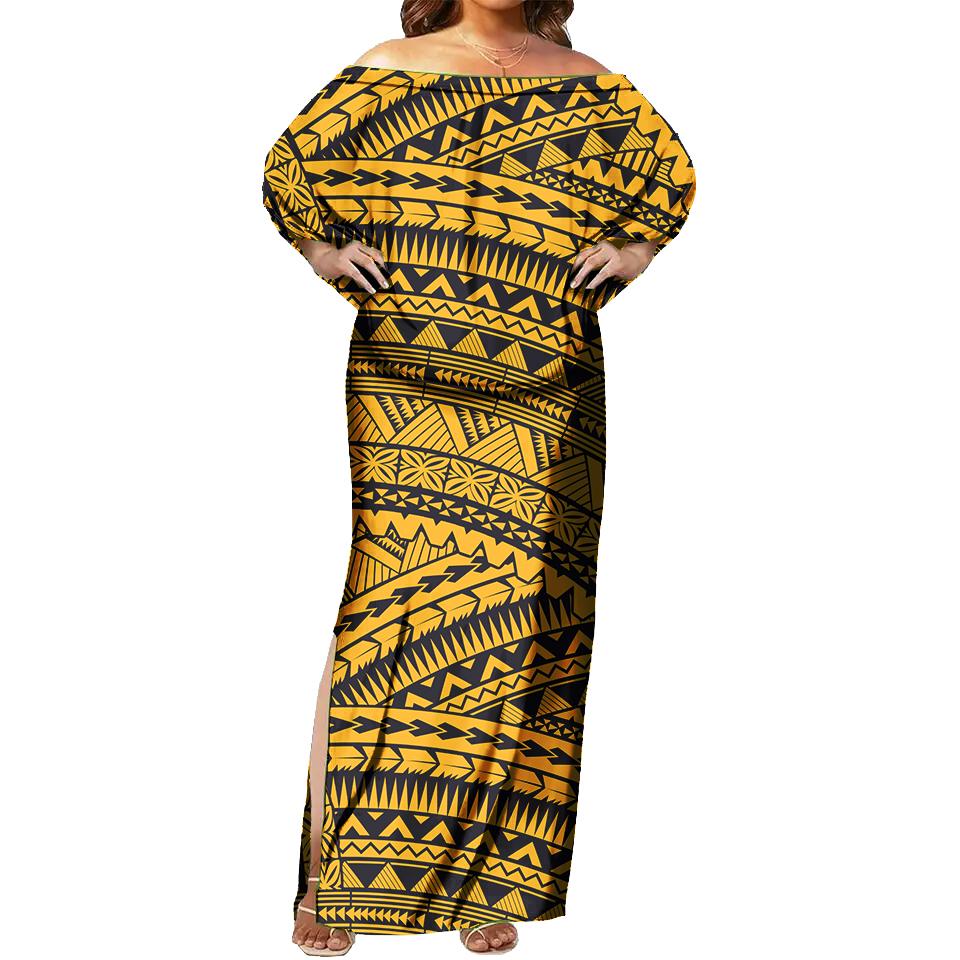 Tapa Tribal Design Sexy off Sh - مراجعة Women'S Fashion Middle Ages وسعره