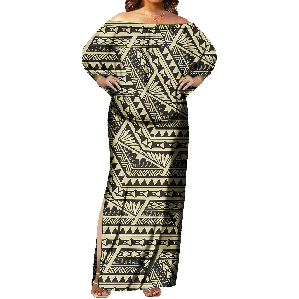 Tapa Tribal Design Sexy off Sh - مراجعة Women'S Fashion Middle Ages وسعره