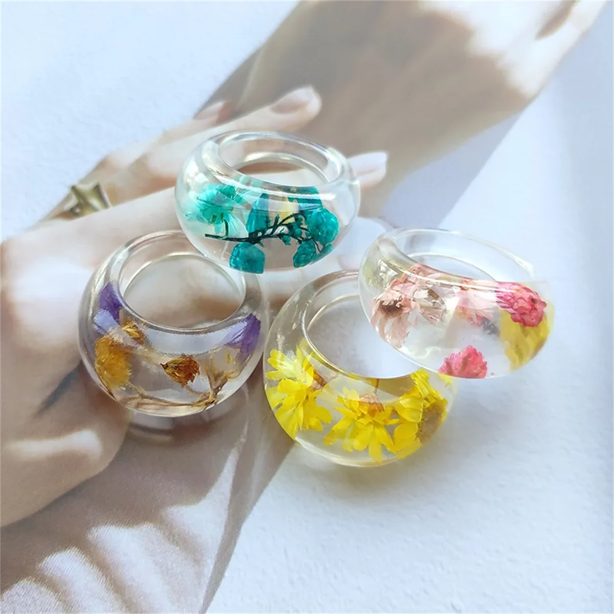Transparent Resin Cute Ring Re - مراجعة Women'S Real Y2K Fashion وسعره