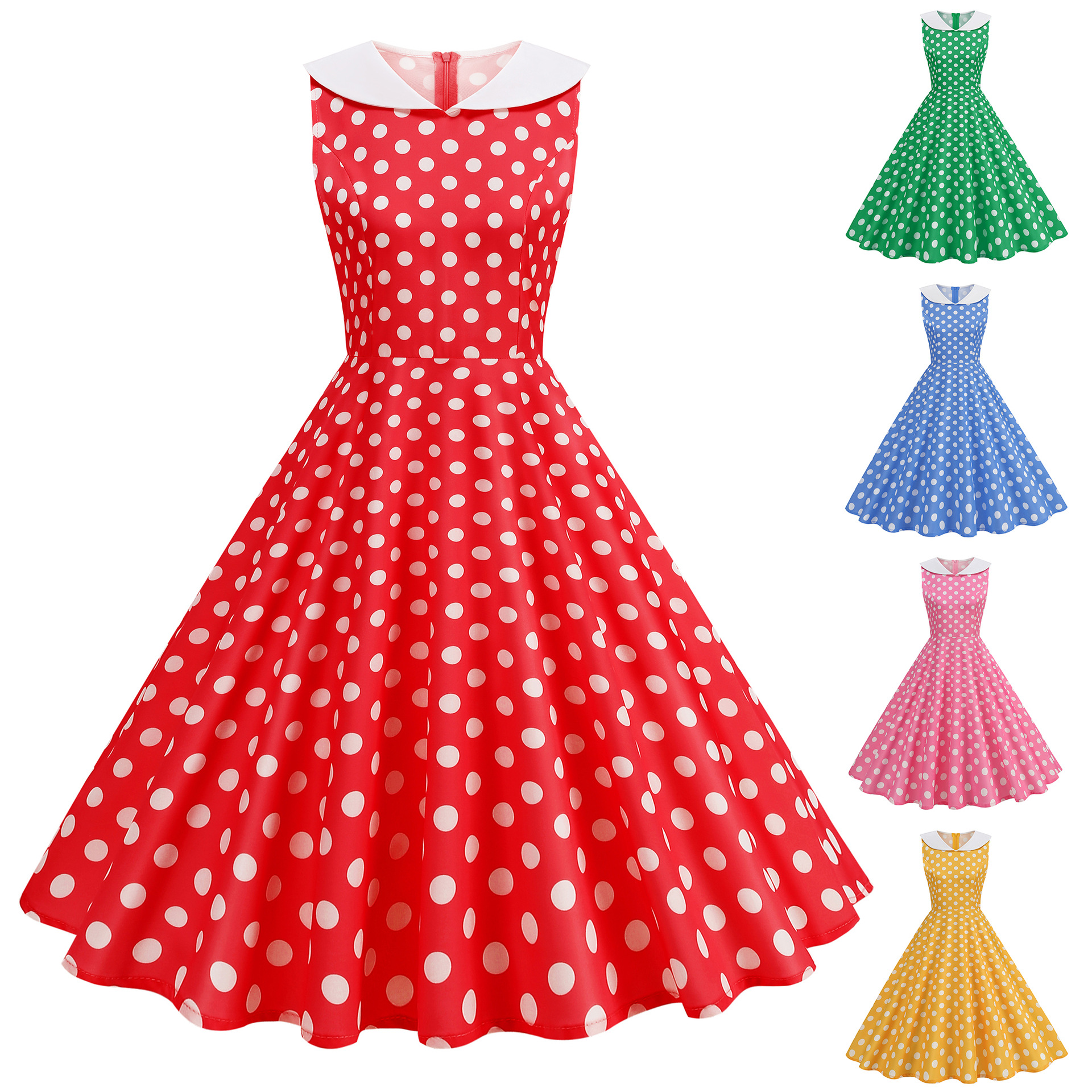 Vintage 1950s 60s Polka Dot Wo - مراجعة Women'S Fashion In The 60S وسعره