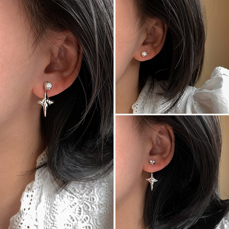 S925 Silver Needles Four-point - مراجعة Women'S Real Y2K Fashion وسعره