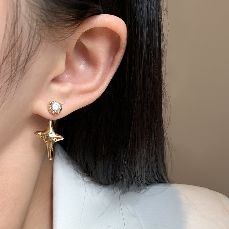 S925 Silver Needles Four-point - مراجعة Women'S Real Y2K Fashion وسعره