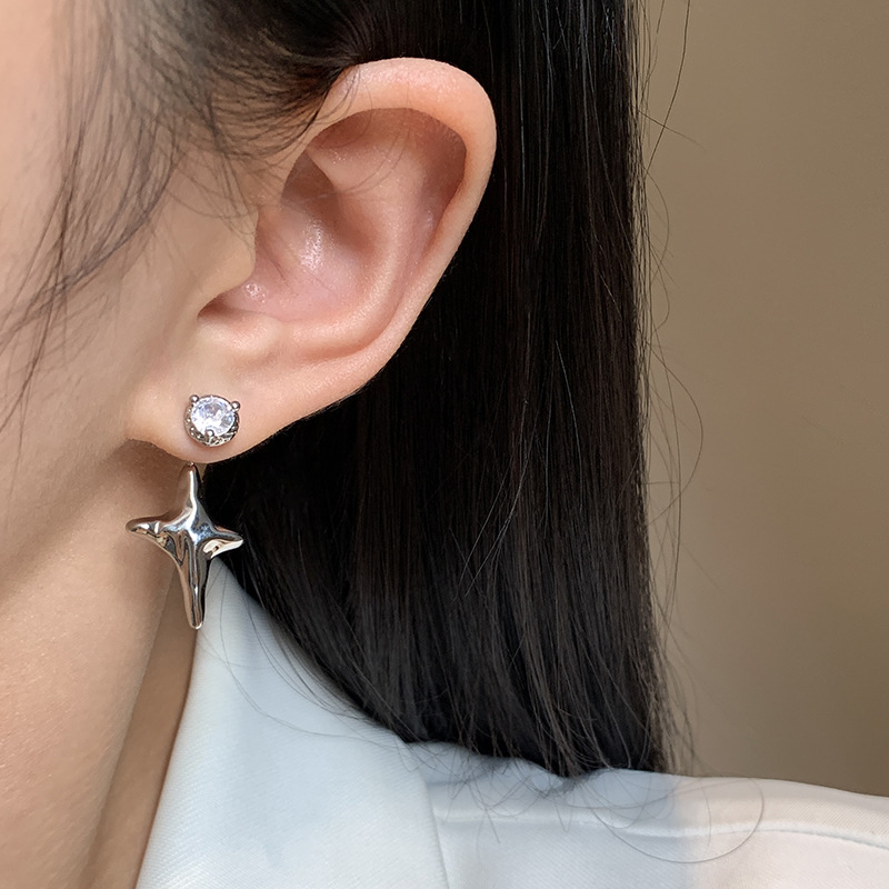 S925 Silver Needles Four-point - مراجعة Women'S Real Y2K Fashion وسعره