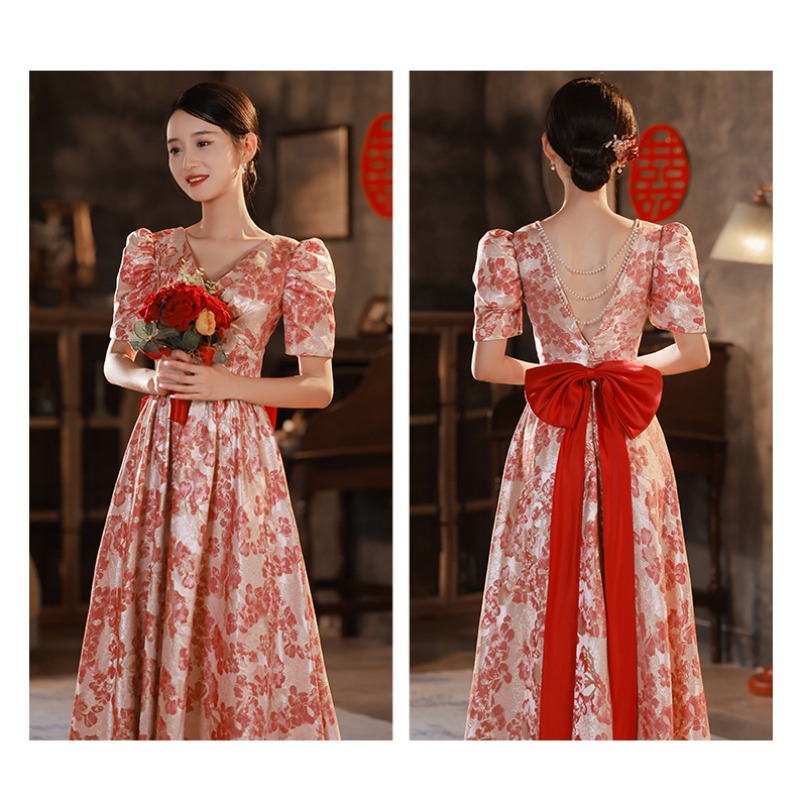 2026 New Women's V-neck Wine R - مراجعة Women'S Fashion Middle Ages وسعره