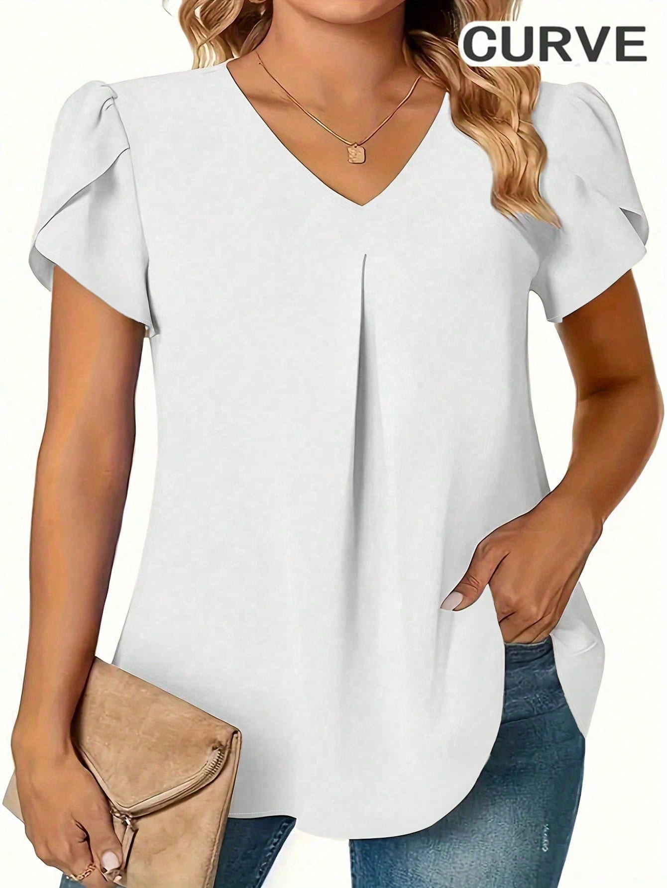 Plus Size 0XL-5XL Women V-neck - مراجعة Women'S Fashion Essentials وسعره