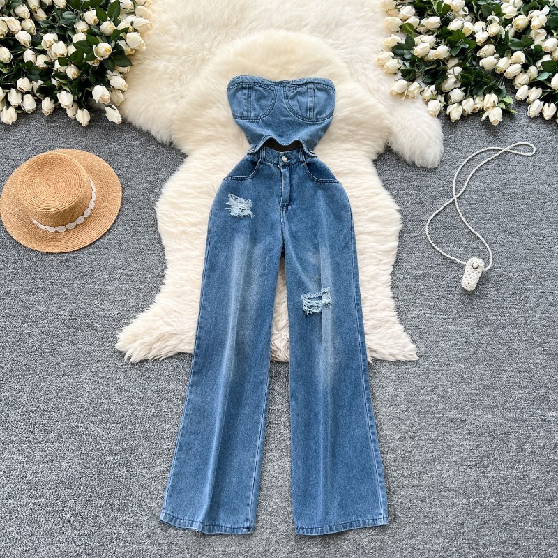 Denim Jumpsuits Women One Piec - مراجعة Mom Jeans Women وسعره