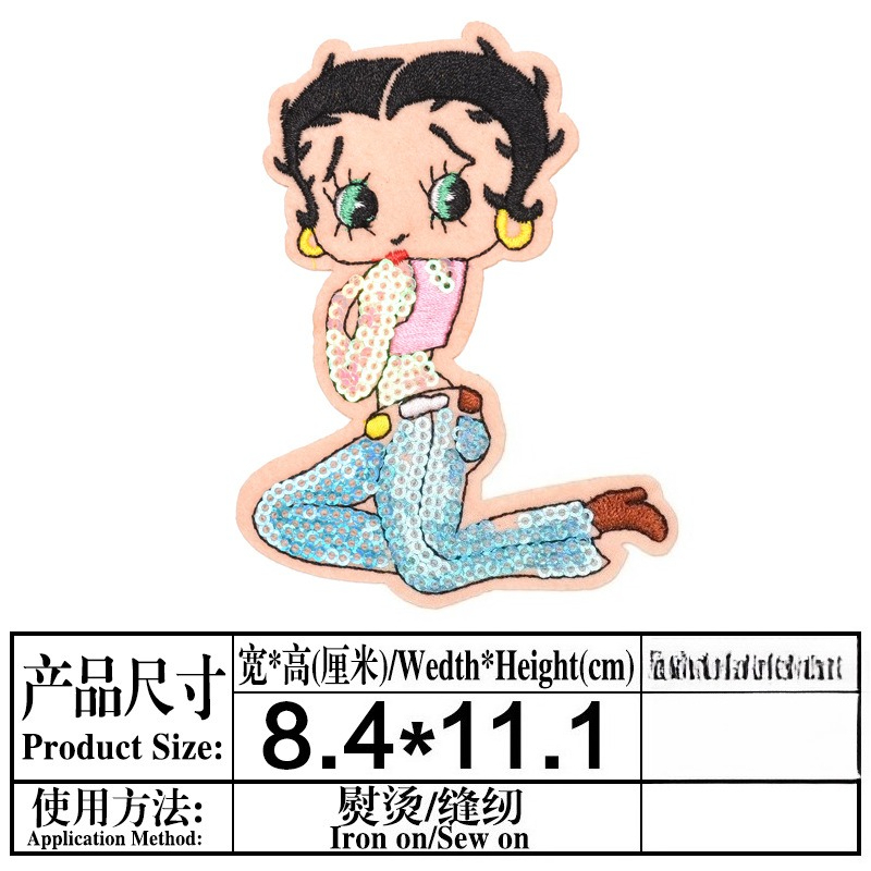 Betty Boop Patch High Color Va - مراجعة Women Fashion Images وسعره