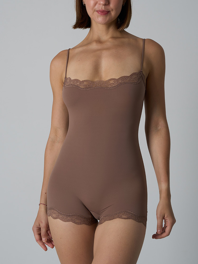 Lace Trim Romper Bodysuit – Ul - مراجعة Lace Trim Cami وسعره