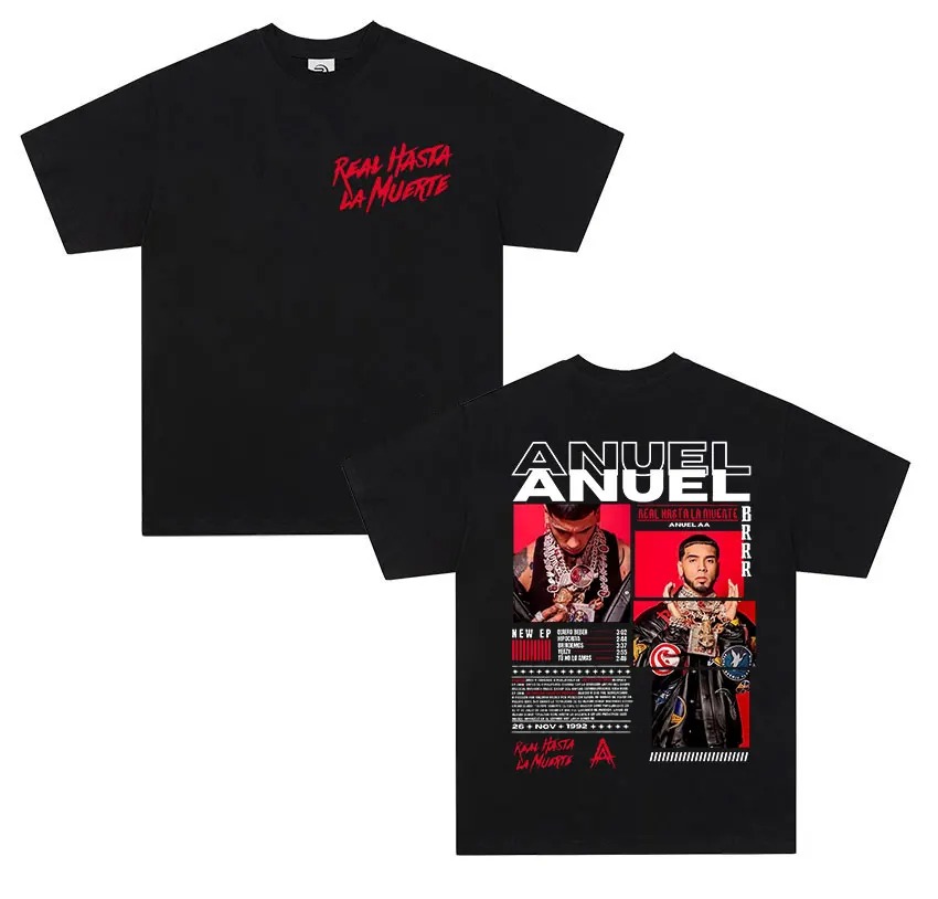 Rapper ANUEL AA Real Hastala M - مراجعة Women'S Real Y2K Fashion وسعره