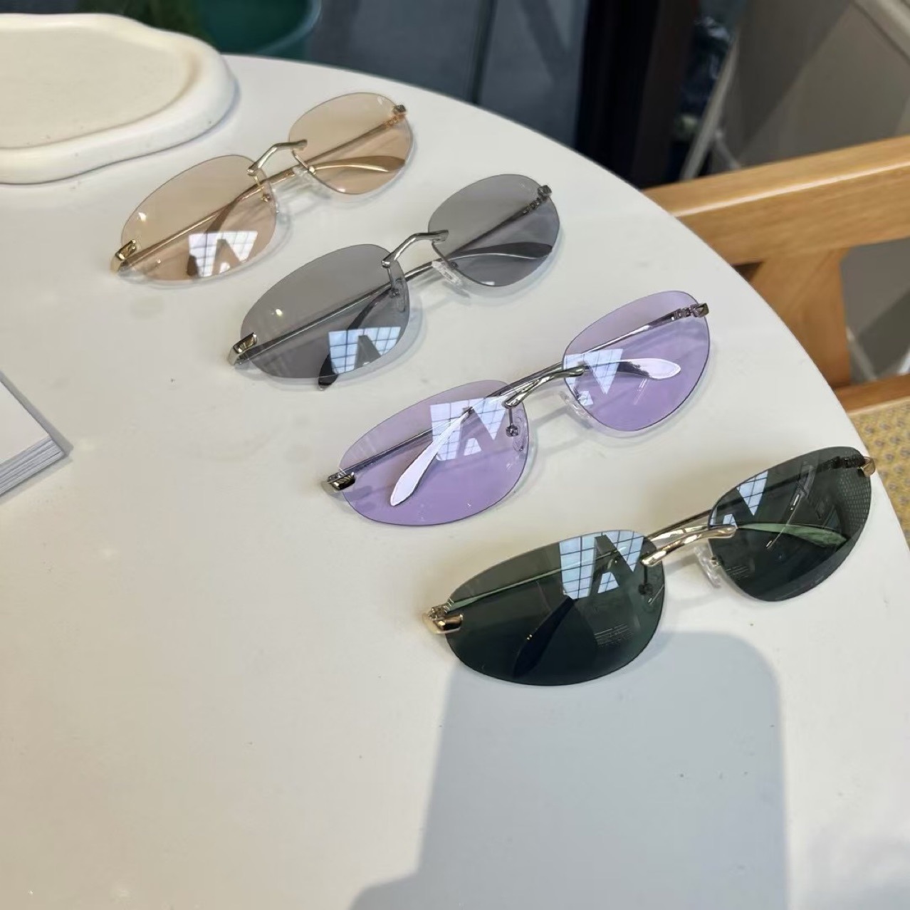 UV400 Rimless Shades, Cat Eye  - مراجعة Women'S Fashion Essentials وسعره