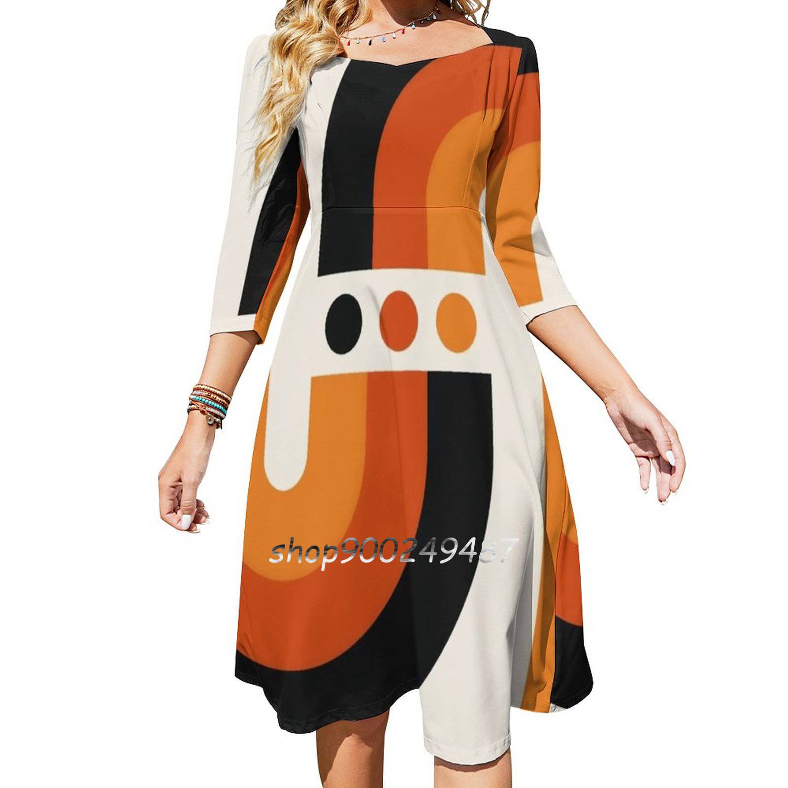 Sunset Rainbow Flare Dress Squ - مراجعة Women'S Fashion In The 60S وسعره