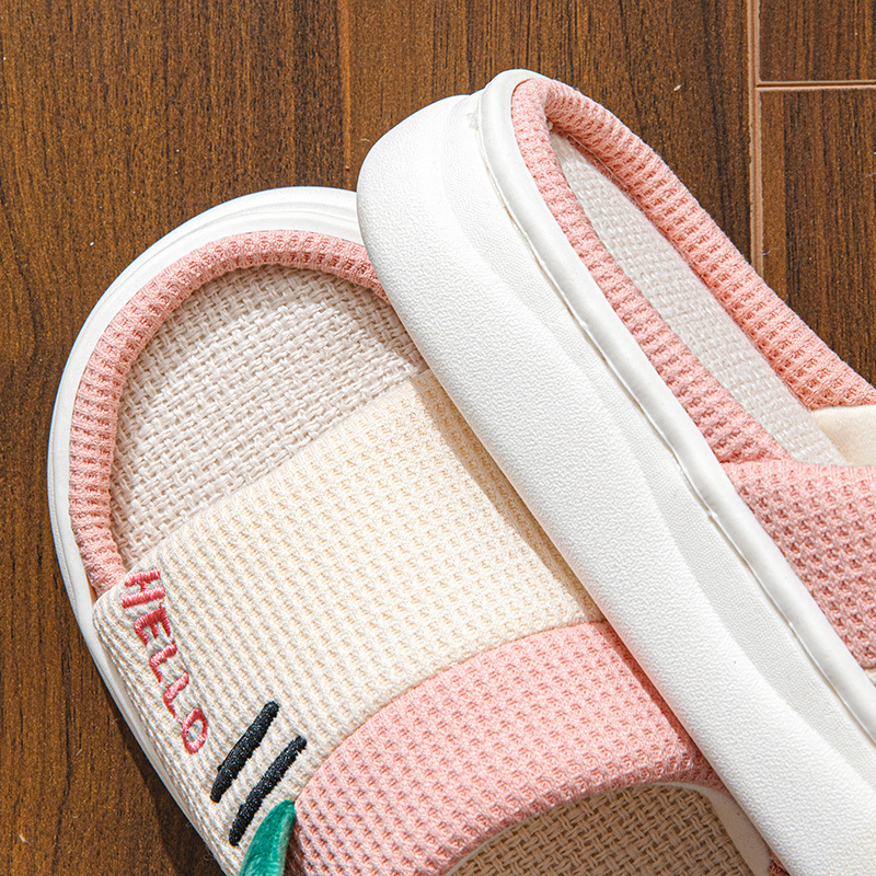 New Style Linen Slippers for W - مراجعة Women Fashion Images وسعره