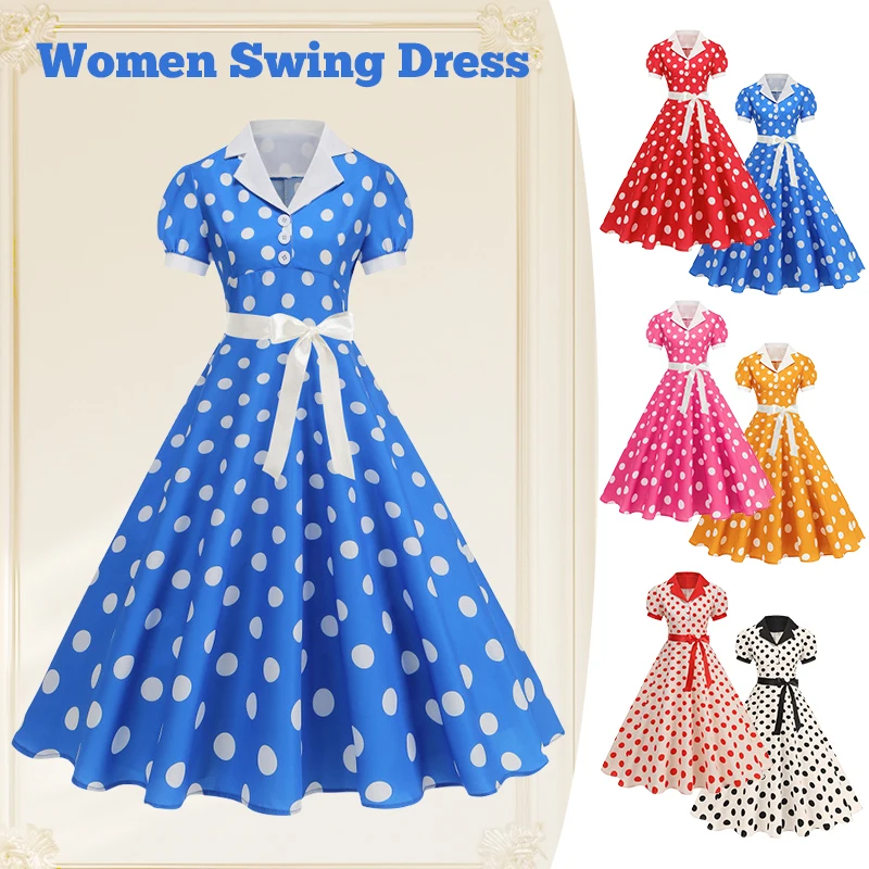 Vintage Polka Dot Summer Dress - مراجعة Women'S Fashion In The 60S وسعره