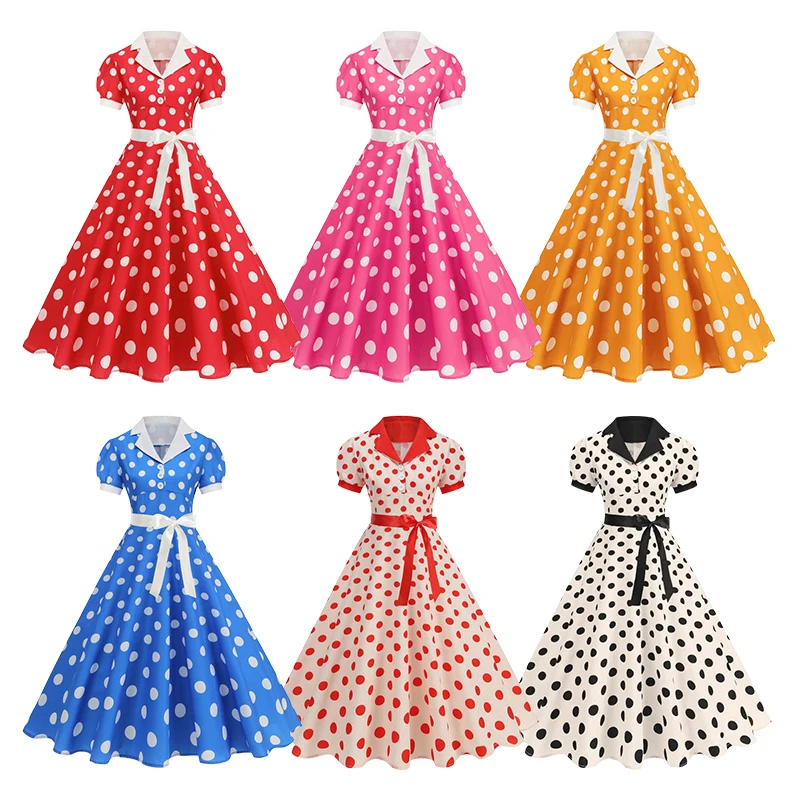 Vintage Polka Dot Summer Dress - مراجعة Women'S Fashion In The 60S وسعره