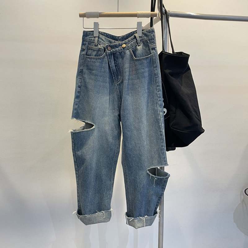 Summer Women Ripped Jeans High - مراجعة Women'S Fashion Trousers وسعره