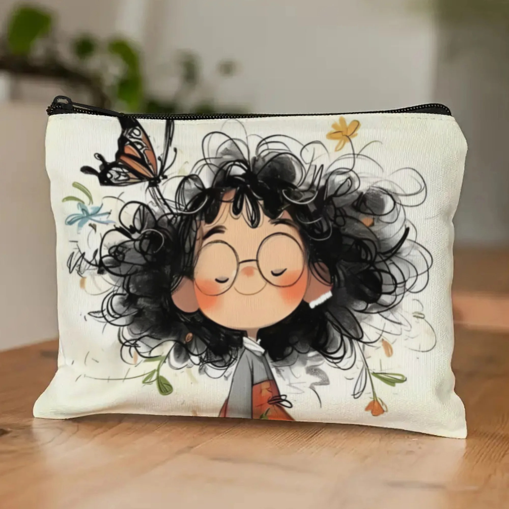 Cartoon Girl Makeup Bag Zipper - مراجعة Women Fashion Images وسعره