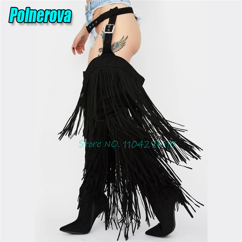 Yellow Tassel Over The Knee Bo - مراجعة Women'S Fashion Trousers وسعره