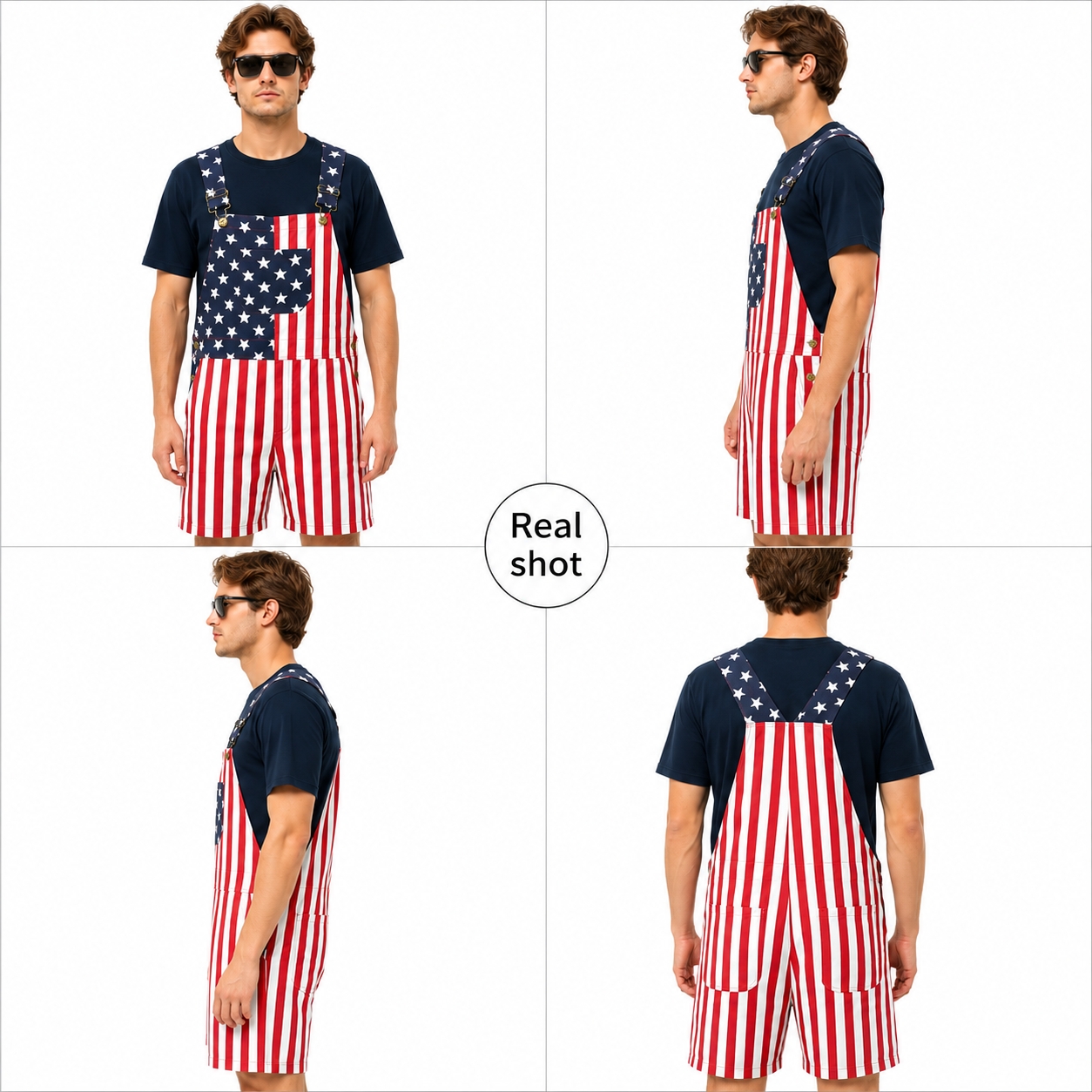 American Flag Printed Bib Over - مراجعة Women'S Fashion Trousers وسعره