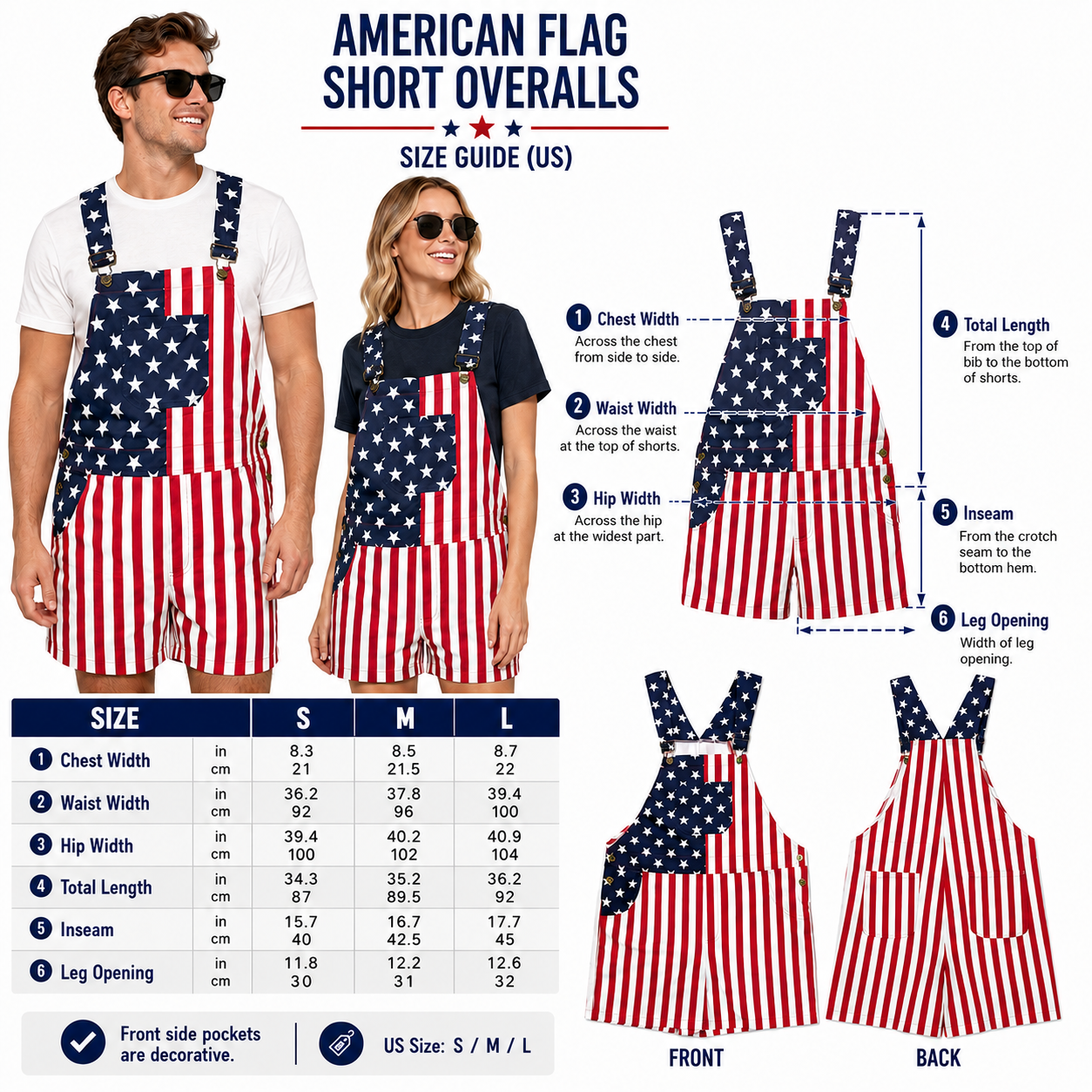 American Flag Printed Bib Over - مراجعة Women'S Fashion Trousers وسعره