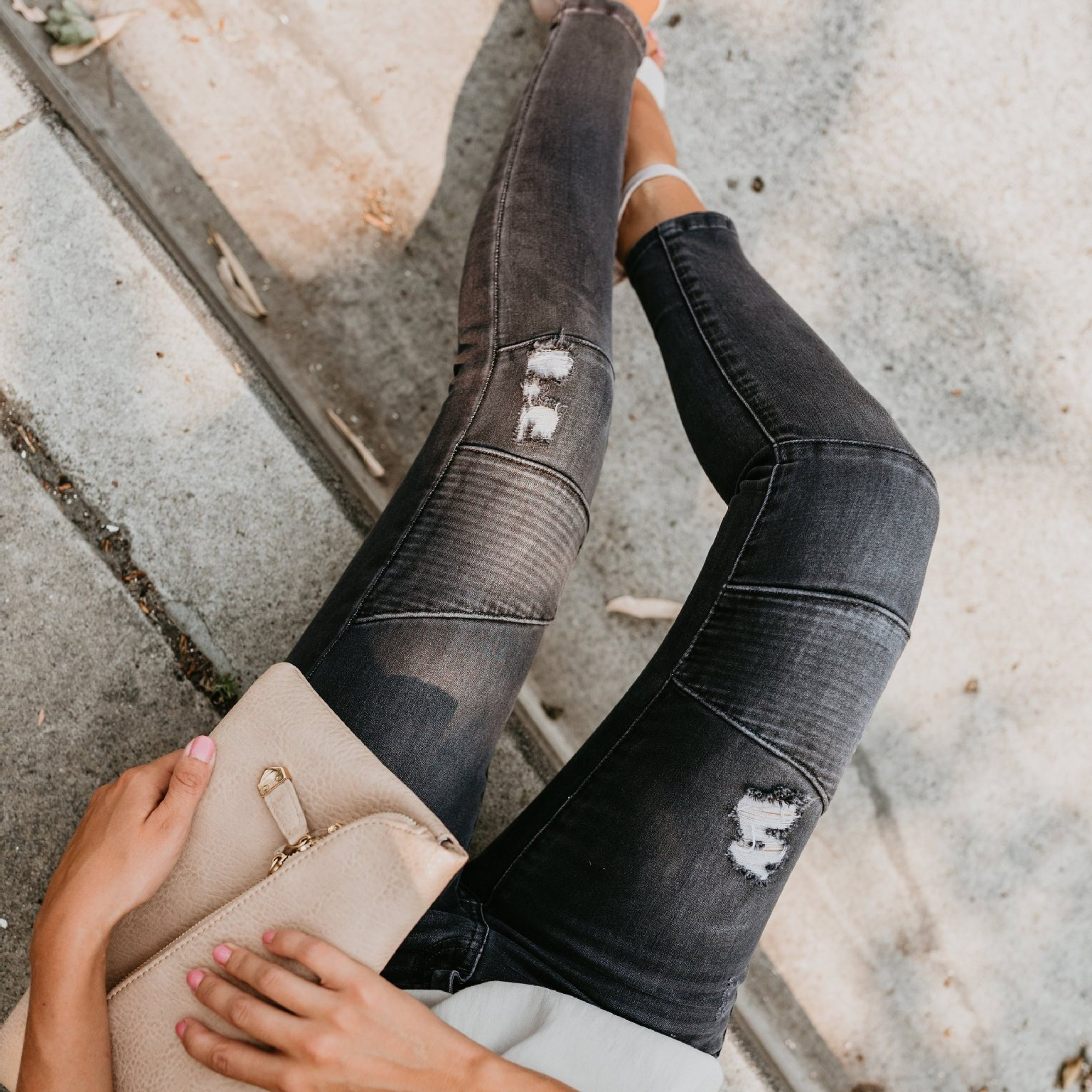 Pencil Pants Jeans Women Hole  - مراجعة Mom Jeans Women وسعره