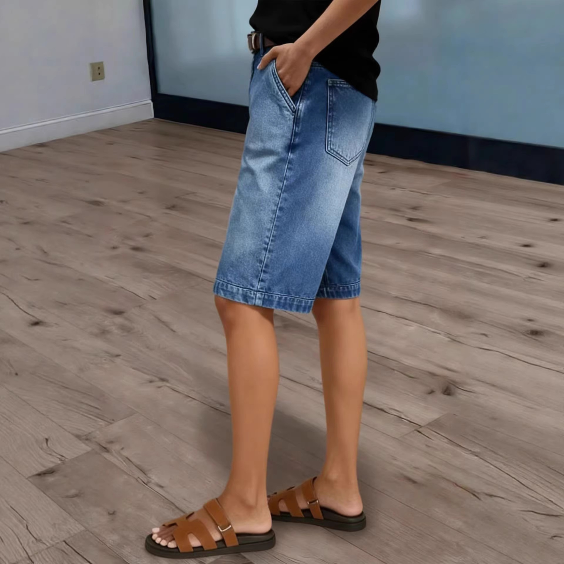 Women Knee Length Denim Shorts - مراجعة Women'S Fashion Trousers وسعره