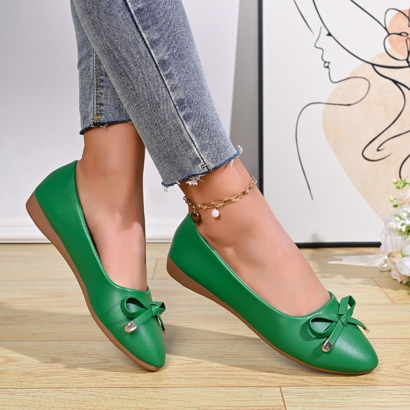 Bow Shallow Mouth Soft Sole Co - مراجعة Women Fashion Images وسعره