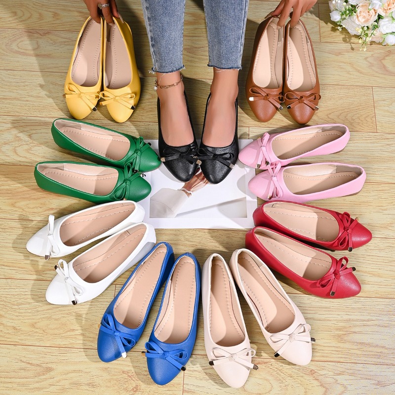 Bow Shallow Mouth Soft Sole Co - مراجعة Women Fashion Images وسعره