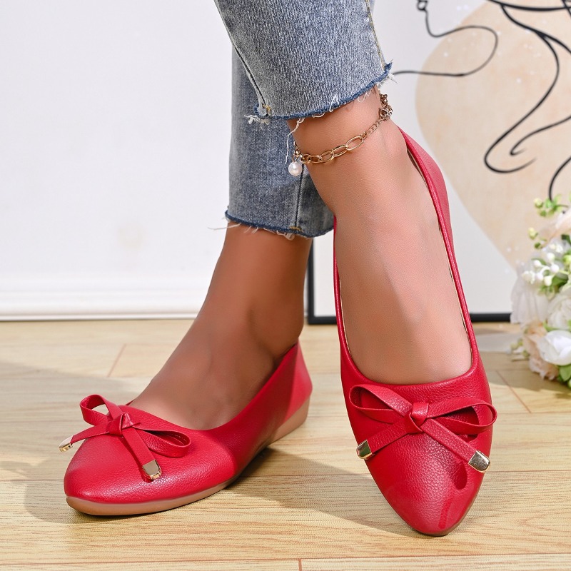 Bow Shallow Mouth Soft Sole Co - مراجعة Women Fashion Images وسعره