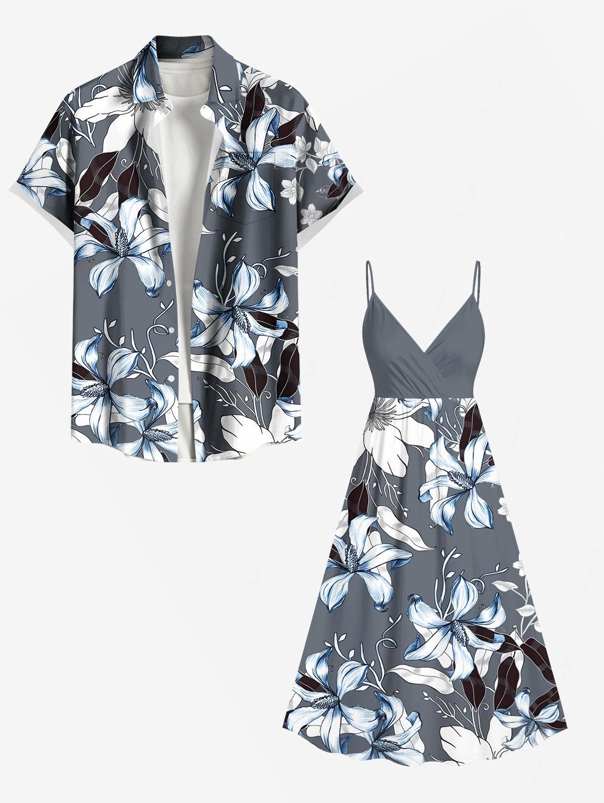Flowers Leaf Printed Plus Size - مراجعة Lace Trim Cami وسعره