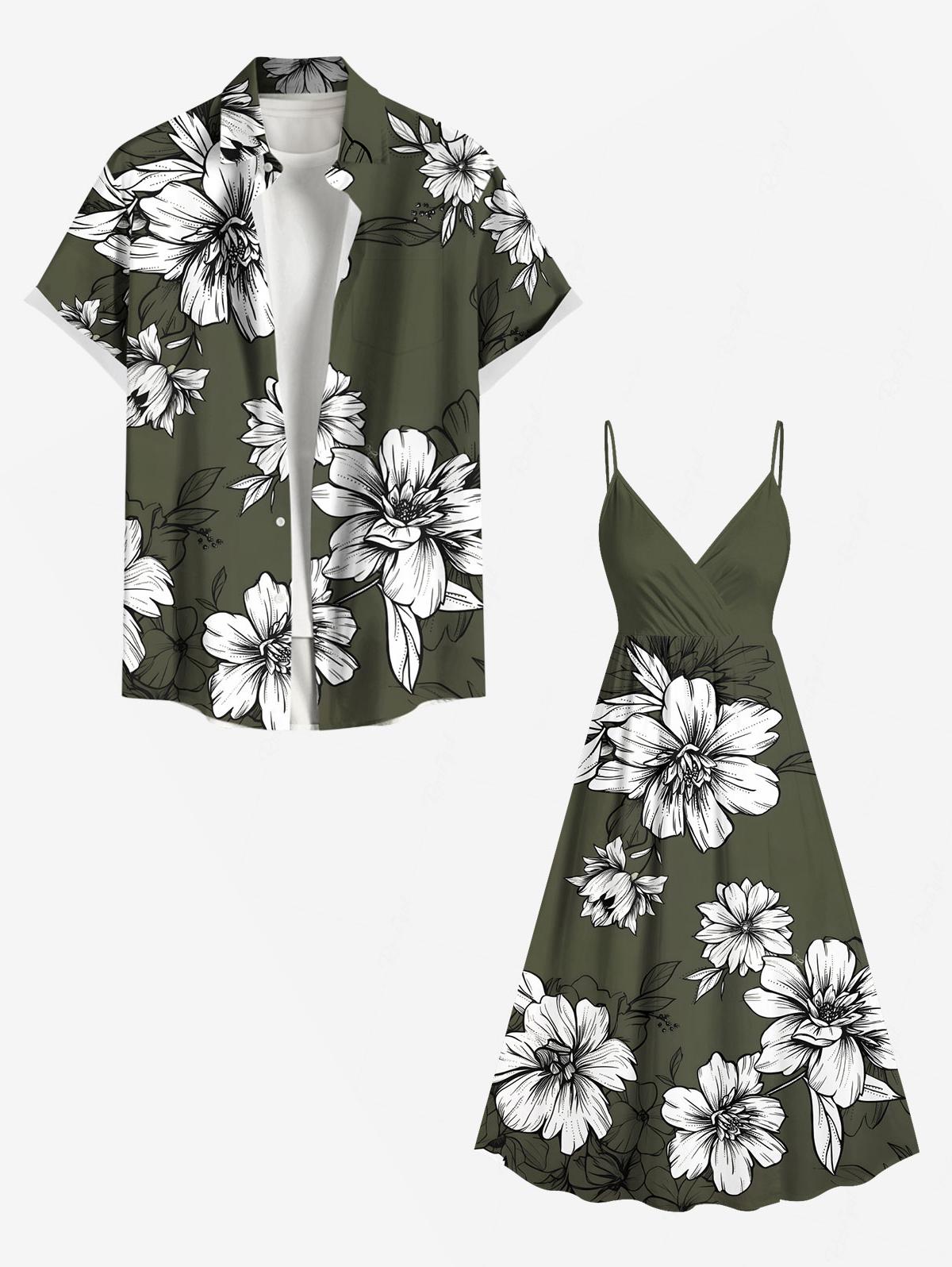 Flowers Leaf Printed Plus Size - مراجعة Lace Trim Cami وسعره