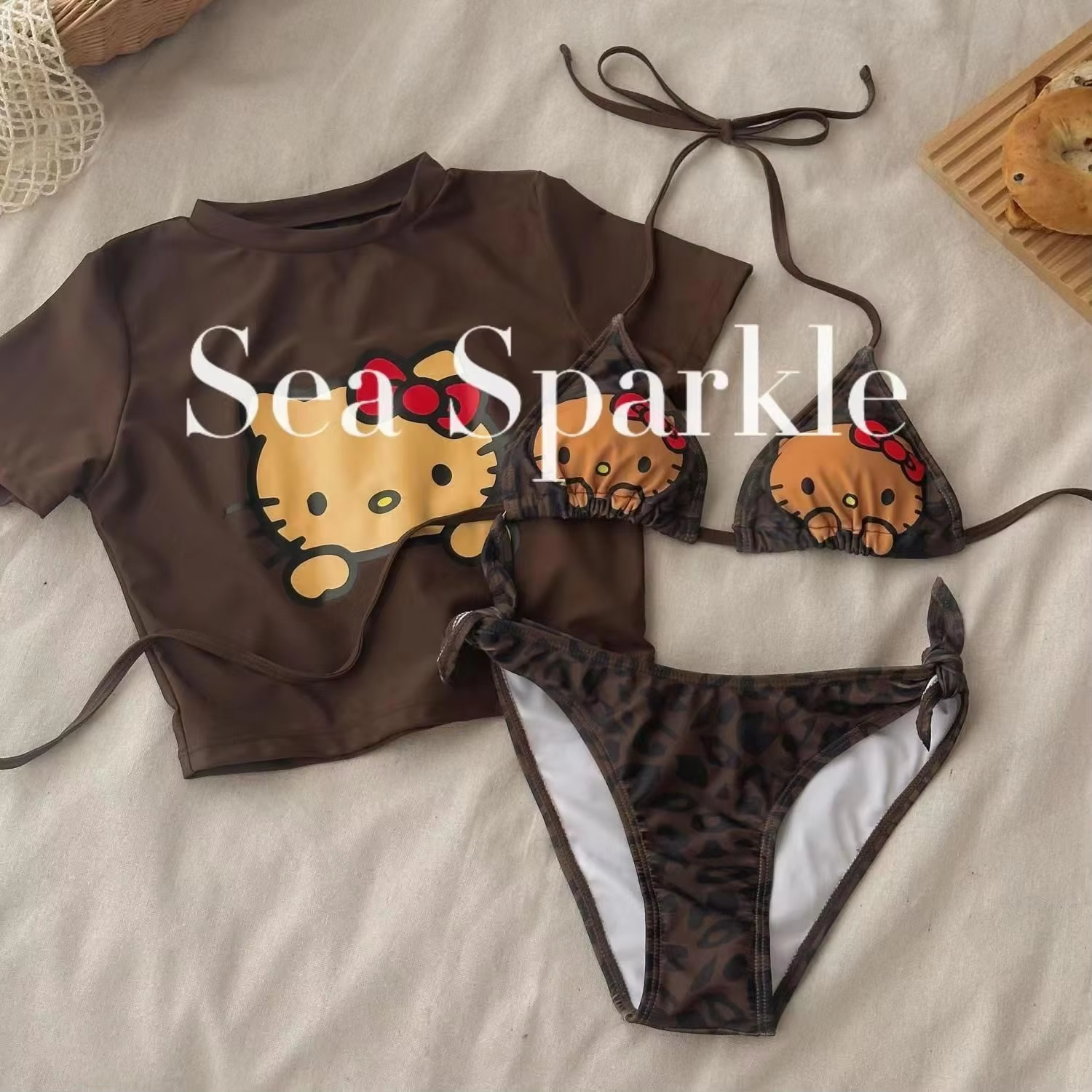 3Pcs Hello Kittys Bikini Set C - مراجعة Women'S Fashion Trousers وسعره