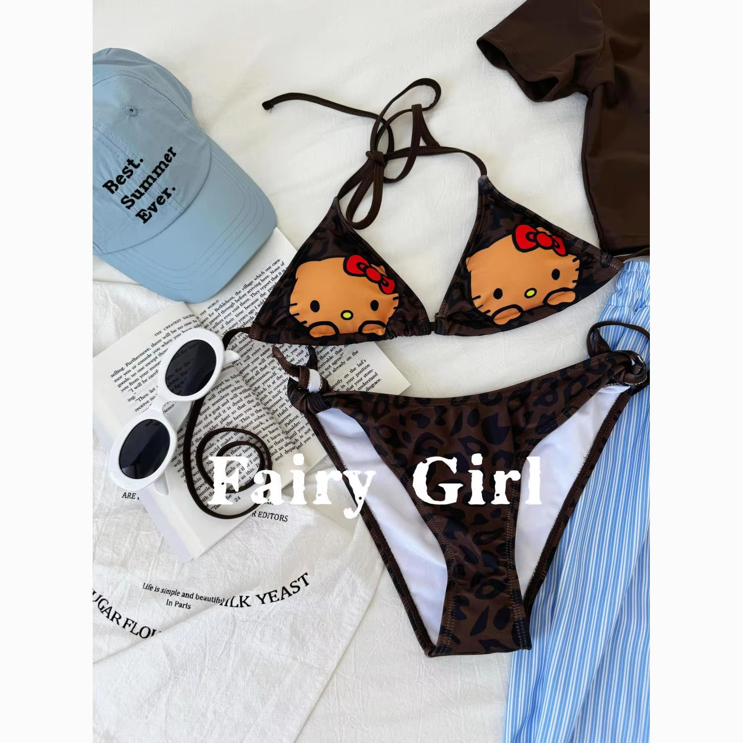 3Pcs Hello Kittys Bikini Set C - مراجعة Women'S Fashion Trousers وسعره