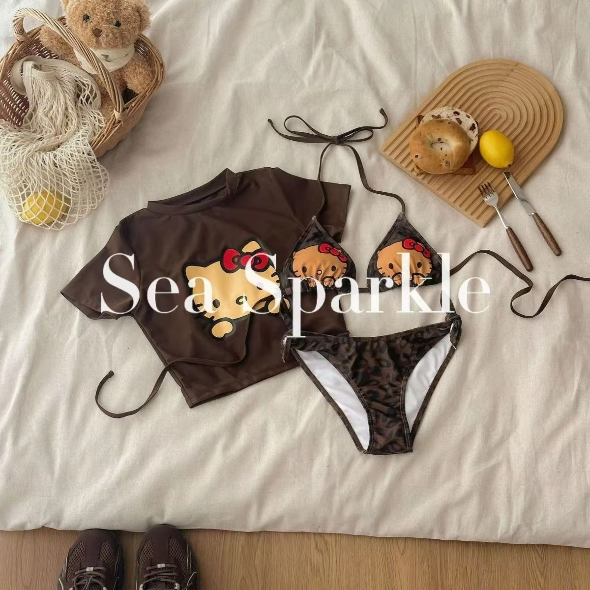 3Pcs Hello Kittys Bikini Set C - مراجعة Women'S Fashion Trousers وسعره