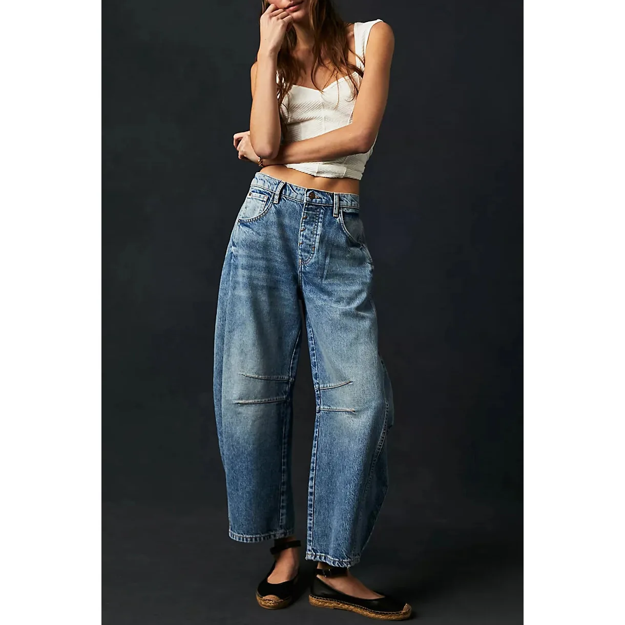 Mom Jeans Denim Women Wide Leg - مراجعة Mom Jeans Women وسعره