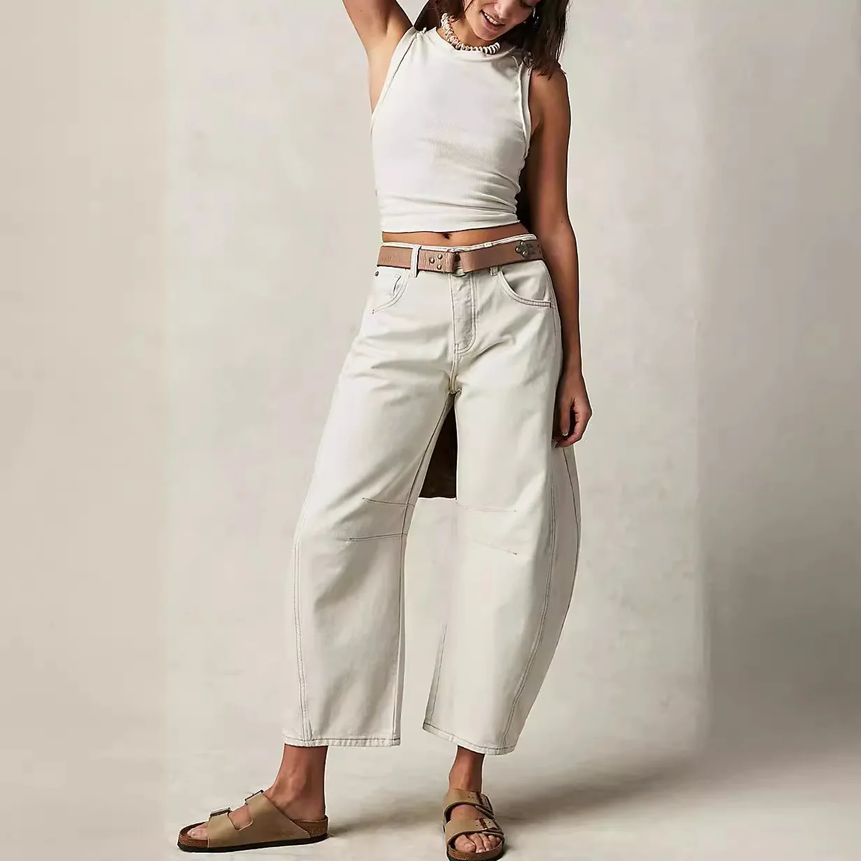 Mom Jeans Denim Women Wide Leg - مراجعة Mom Jeans Women وسعره