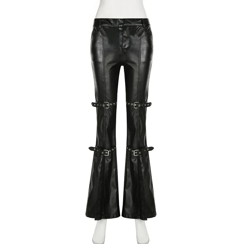 Women's PU Leather Flare Pants - مراجعة Women'S Fashion Trousers وسعره