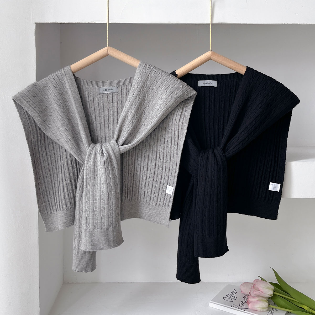 NEW Korean Autumn Knit Shawl F - مراجعة Women'S Fashion Essentials وسعره