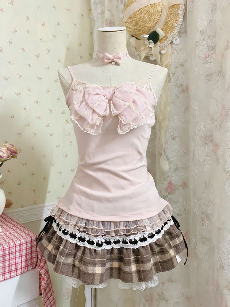 Japanese Sweet Three Piece Set - مراجعة Lace Trim Cami وسعره